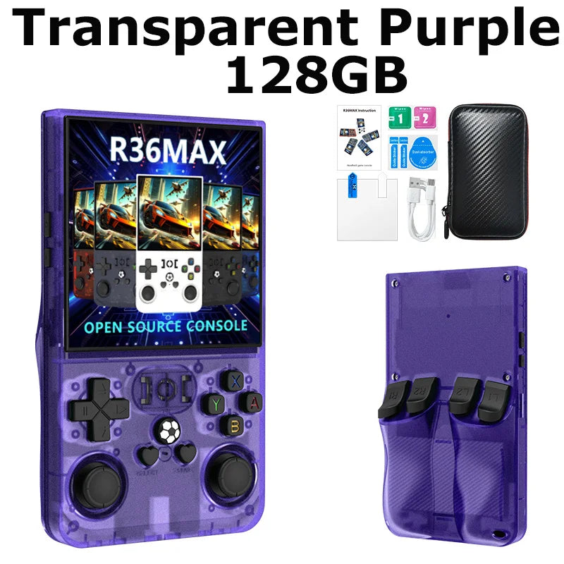 R36 Max Console Handheld Game Players 4inch IPS Screen Open Source Console Retro Pocket Video Player 64G/128G Up to 22000+ Games by Tech-Home Store