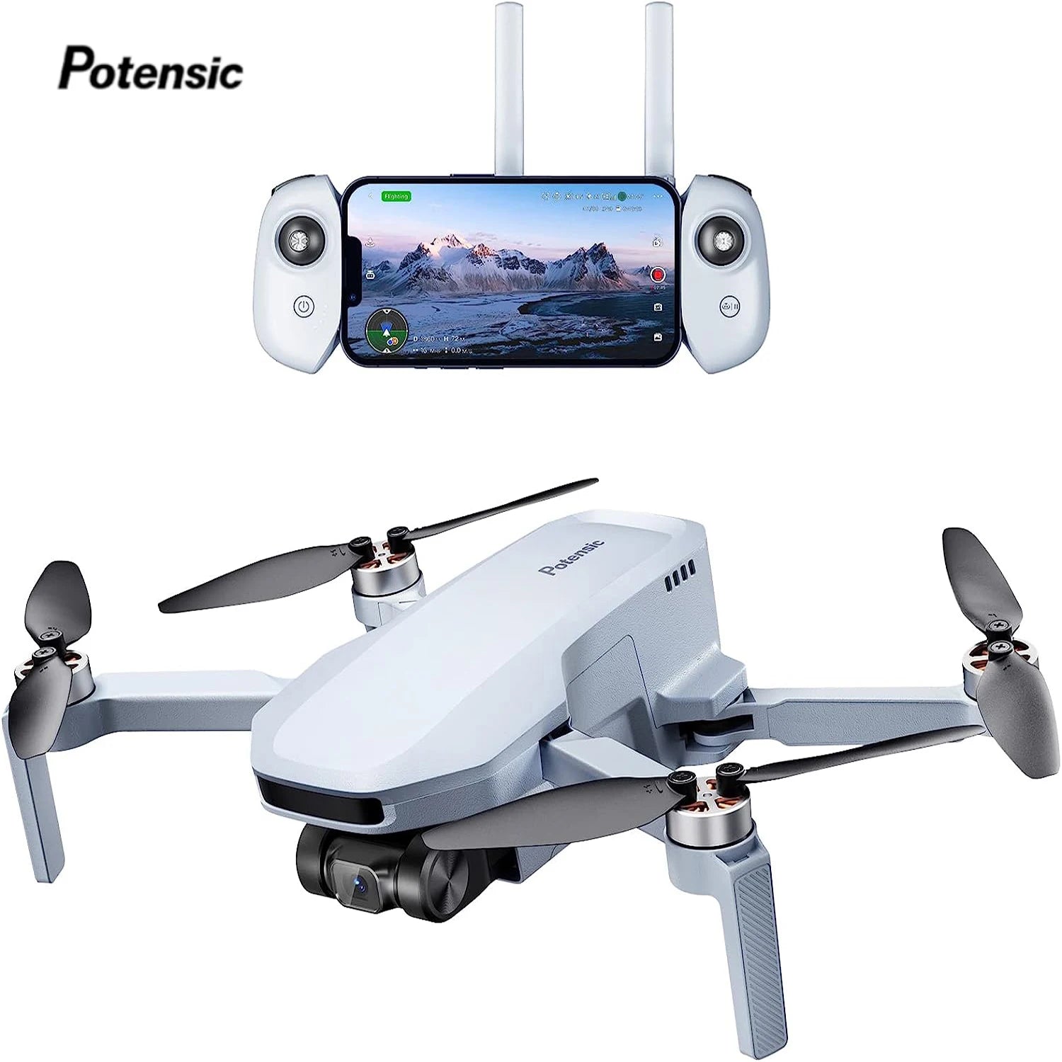 Potensic Drones Under 249g GPS Auto Return Single Axis Gimbal EIS Professional Drone Max 4-KM Waypoint Flight Follow Me-ATOM SE by Tech-Home Store