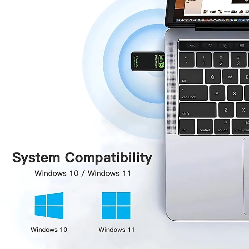 New AX900 USB WiFi6 Bluetooth5.4 2in1 Adapter Dual Band 2.4G&5GHz Wireless Network Wlan Receiver Driver Free Dongle For Win10/11 by Tech-Home Store