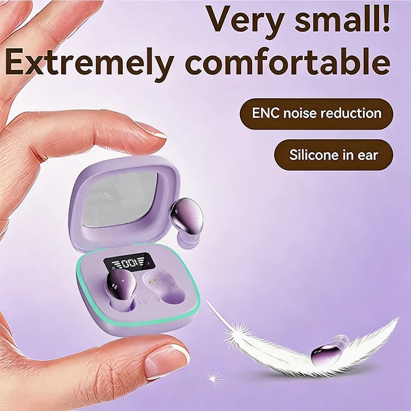 B51-Invisible Mini Headphones, Wireless Bluetooth Compatible, Long Battery Life, Microscopic Compact Hidden Ear Tips by Tech-Home Store