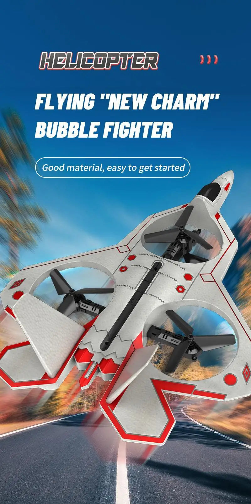 SkyTech AeroStunt Foam RC Plane - Beginner-Friendly 5-Channel Control For Easy Outdoor Flights by Tech-Home Store