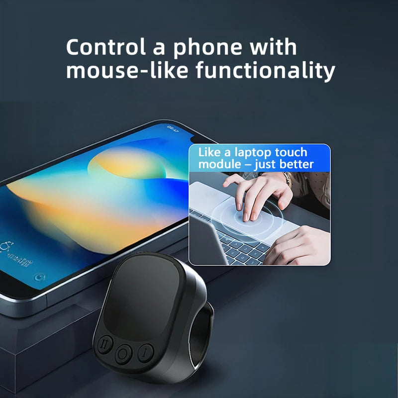Mouse Ring Remote Control with Touchpad,Smart Automatic Screen Clicker Device，Continuous Clicker，Scrolling Ring Remote Control S by Tech-Home Store