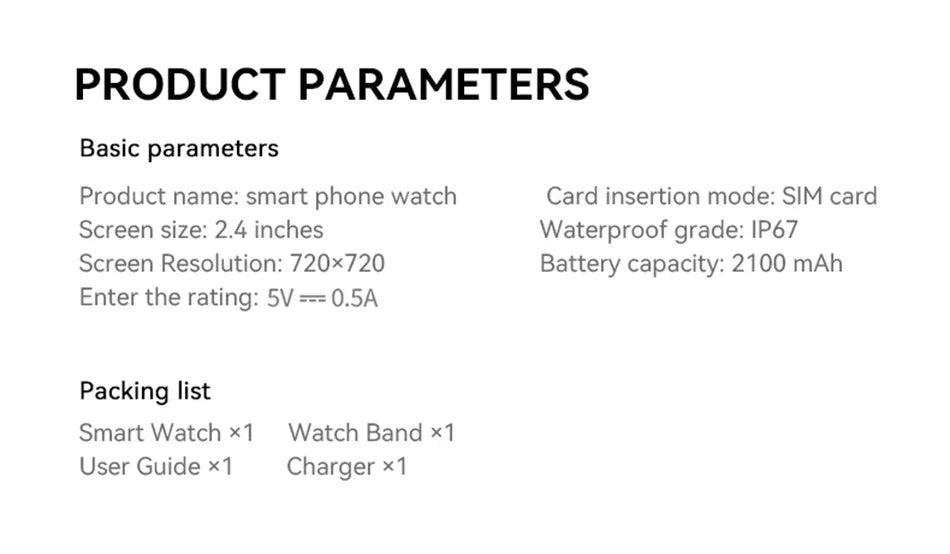 5G/4G Full Network Smart Watch 720*720 AMOLED Screen Video Call 16GB+256GB RAM 2100 MAH Battery Google Play WIFI GPS Smartwatch by Tech-Home Store