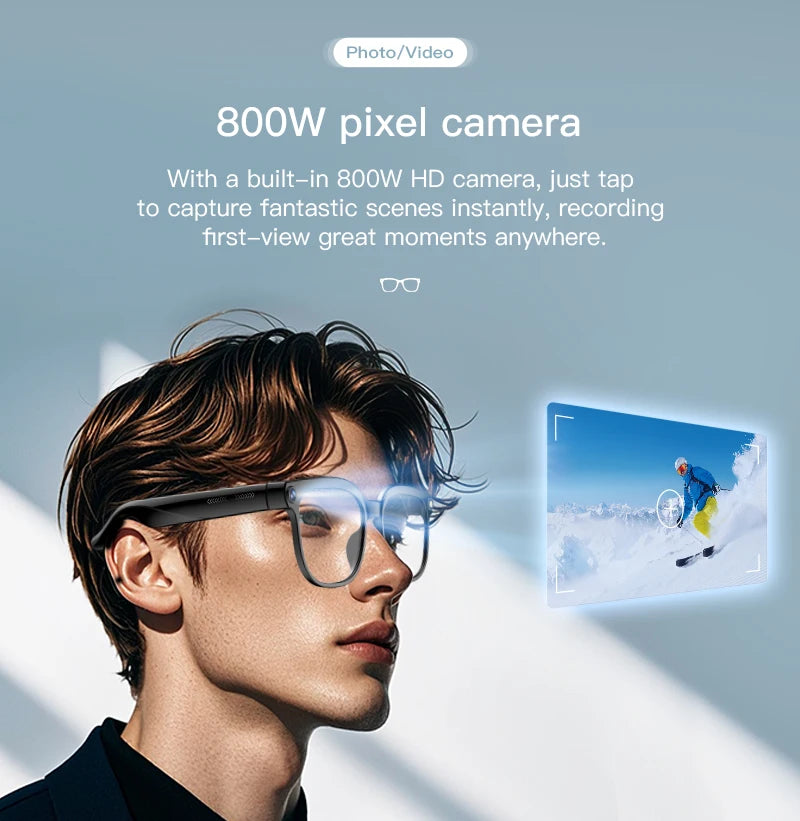 VisionTech NovaSight 4K 8MP Smart Glasses - Real Time Translation Over 150 Languages With ChatGPT AI by Tech-Home Store