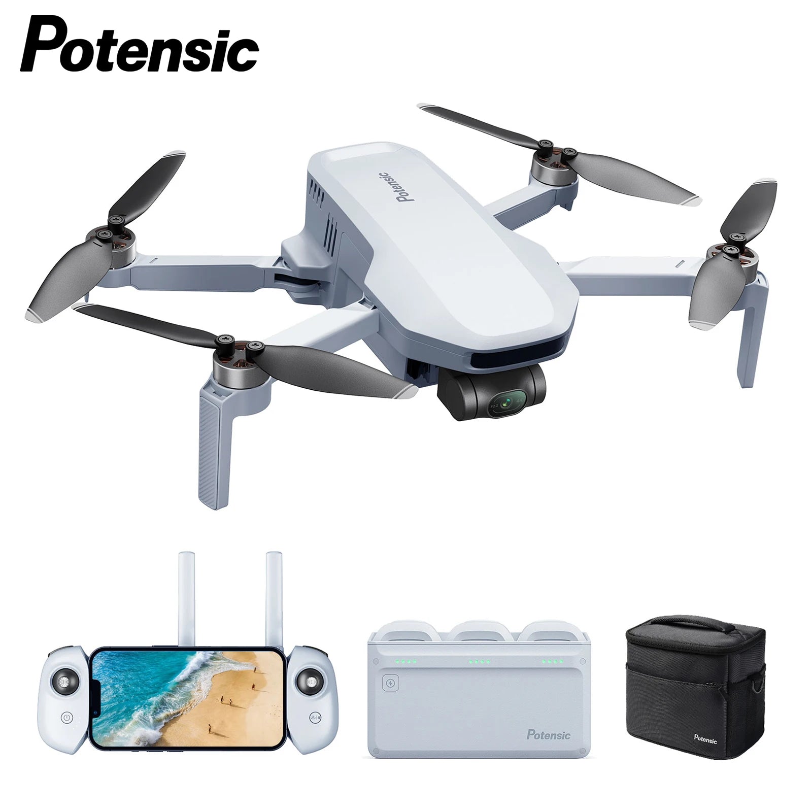 Potensic C0 Mini Drone 3 Axis Gimbal 6KM GPS 4K Professional Camera Drones Brushless RC Toy Quadcopter for Travel Gifts ATOM by Tech-Home Store