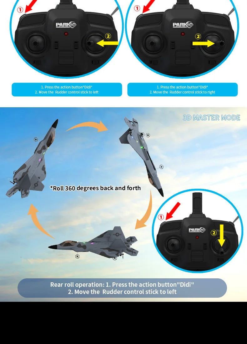 2024 New F22S 2.4G 4CH 3D6G RC Airplane Raptor F22 Warplane WLtoys A180 Upgrade Version LED Light With Gyroscope Out Door Toys by Tech-Home Store