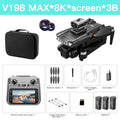 Lenovo V198 MAX GPS Drone 8K Profesional 4K HD Camera Brushless Laser Obstacle Avoidance Foldable Quadcopter Aerial Optical by Tech-Home Store