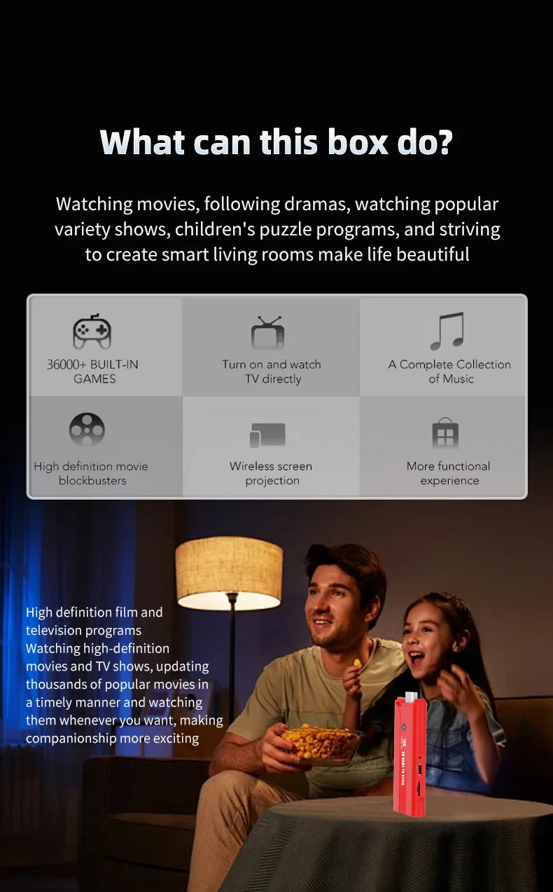 G1 Dual System 8K WIFI 2.4G/5G 3D Game Stick Retro Video Games Console Android 13.0 Game TV Box 64G Oubler Rocker 28000+ Games by Tech-Home Store