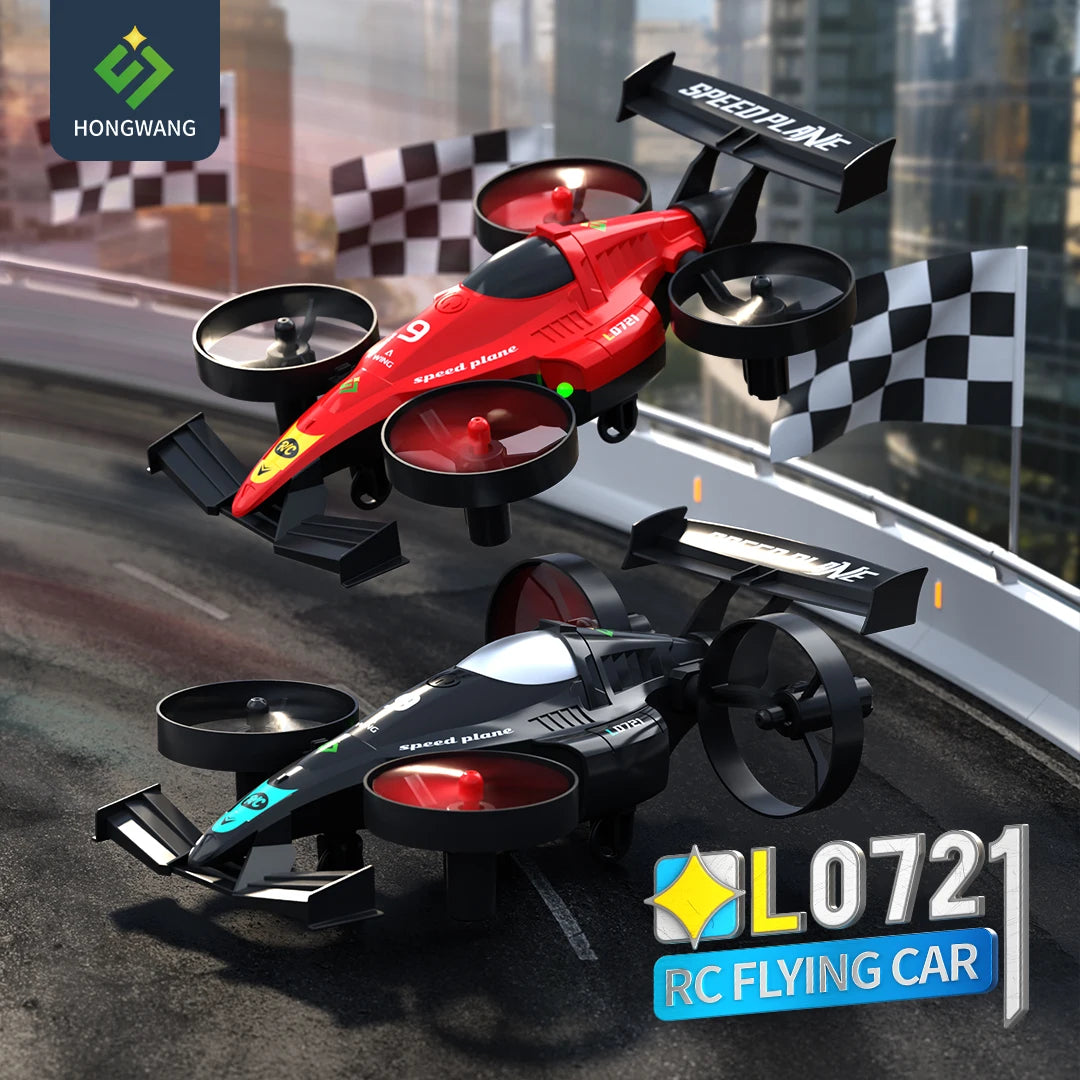2-in-1 Land-Air Dual Dual RC Quadcopter & RC Drift Car 2.4G Remote Control Airplane One-Key Roll 360° Flips Electric RC Toys by Tech-Home Store