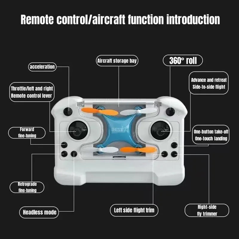 Drone Mini Remote Control Aircraft App Controlled With Fixed Height For Stable Indoor Outdoor Flying by Tech-Home Store
