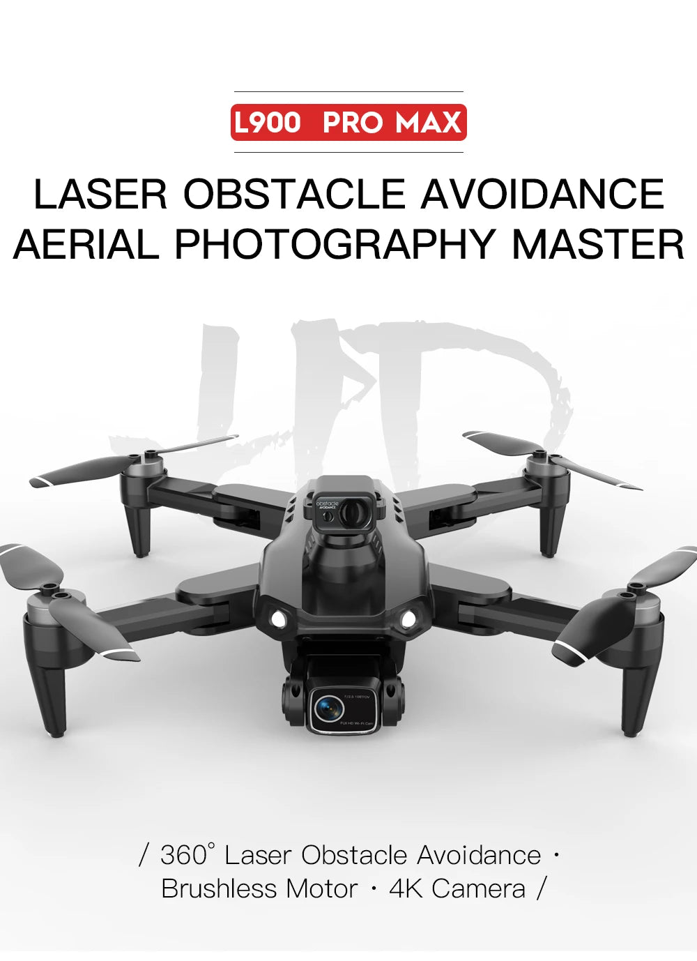 L900 PRO MAX 360 Degree Obstacle Avoidance GPS Drone - Dual 4K Cameras, 5G WiFi FPV, Foldable RC Quadcopter by Tech-Home Store
