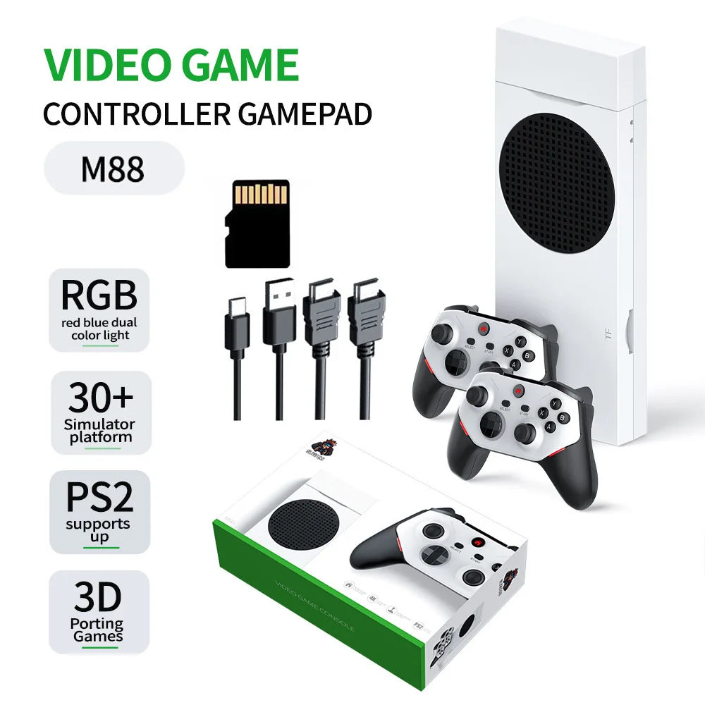 M88 Retro Game Console Stick,20000+ Video Games,40+ Emulators,4-Player Online Battles,4K Dual 3D Rocker Plug and Play Emulator by Tech-Home Store