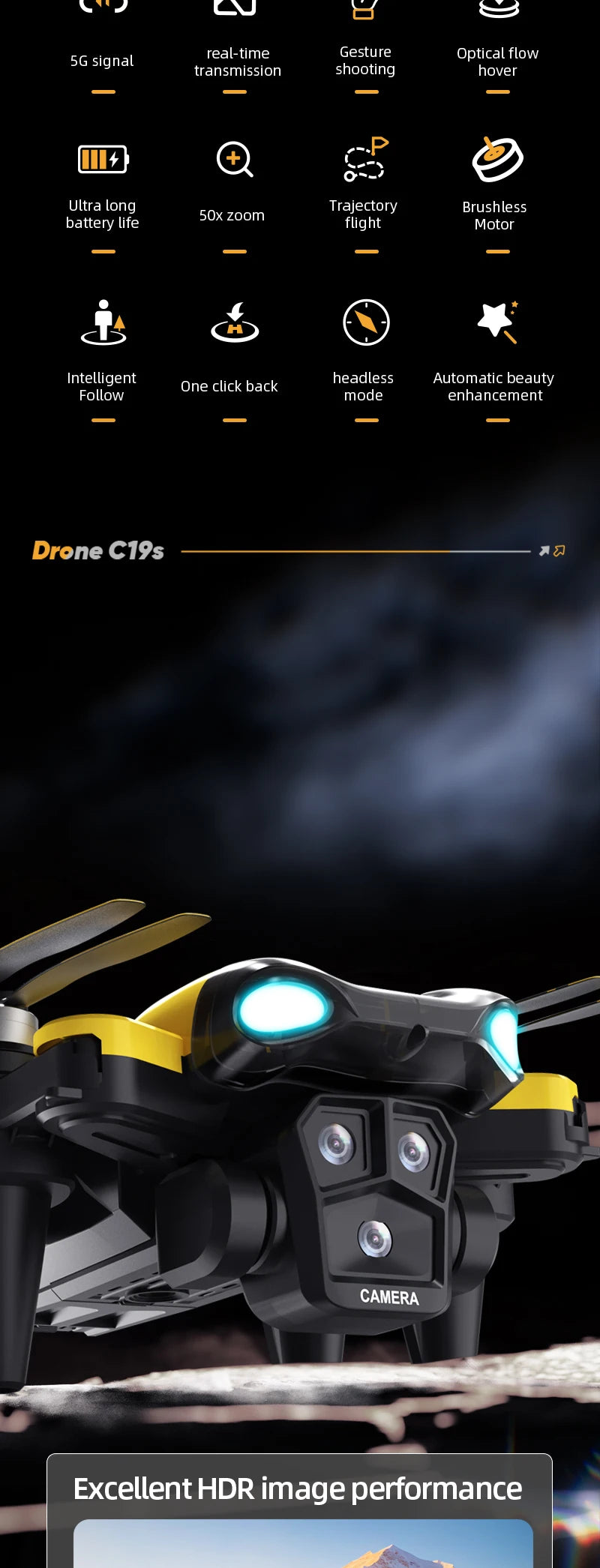 New B9 Pro RC Drone 4K 1080P Wide Angle Dual HD Camera Foldable Quadcopter WiFi FPV Altitude Hold， Long Endurance Drone - Equipped With Optical Flow Positioning And Dual High-definition Cameras, It Is The Perfect Gift For A by Tech-Home Store