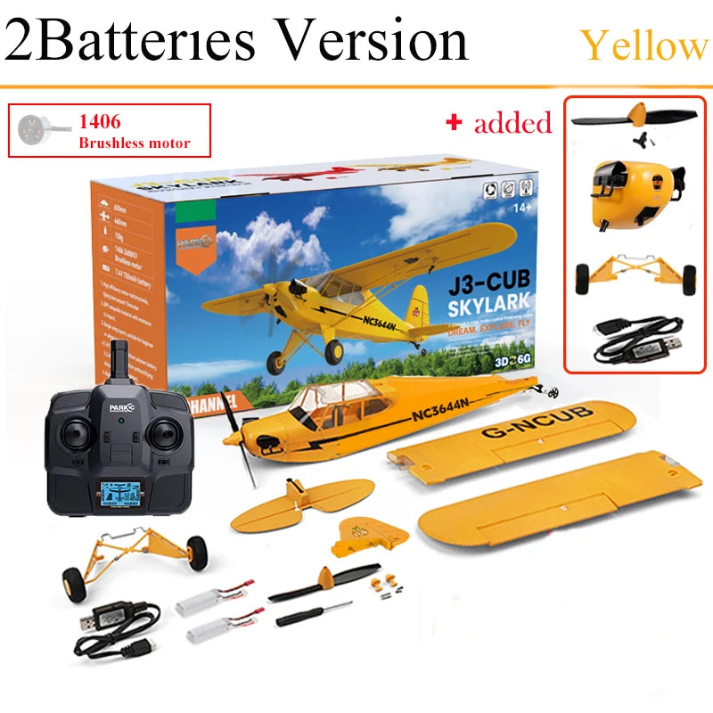 Hot Sale RC Plane RTF 2.4G Brushless Motor 3D/6G Remote Control Airplane Wltoys A160 Upgraded J3-CUB Ready To Fly by Tech-Home Store