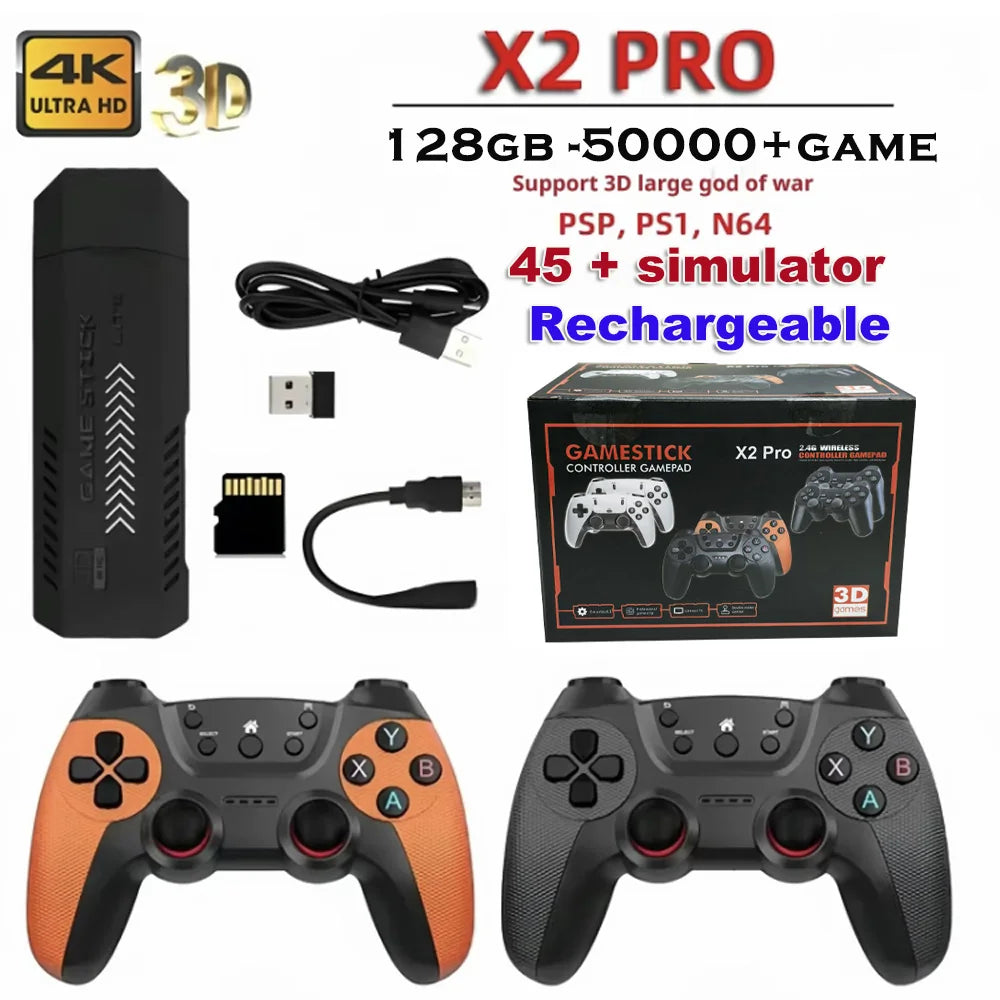The X2 Pro video game console comes with 50,000 retro games and over 40 emulators, and is compatible with PS1/N64/PSP. by Tech-Home Store