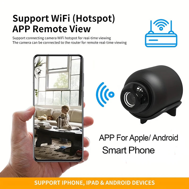 New X5 Mini Camera 1080P Clear Night Vision Lightweight Portable Premium Cams Motion Detection Wireless WiFi Surveillance Camera by Tech-Home Store