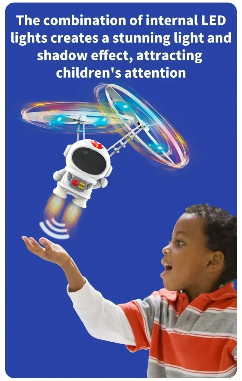 GlowHover Levitating Luminous Flying Robot Astronaut - Hand Controlled Glow Hovering Drone For Kids Ages Five And Up by Tech-Home Store