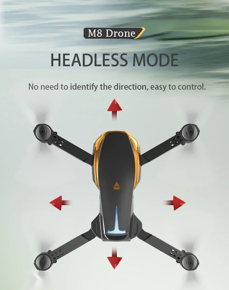 M8 GPS Drone with 4K EIS Camera | Optical Flow Altitude Hold & Obstacle Avoidance | Foldable Long Range of 5000M | RC Quadcopter by Tech-Home Store
