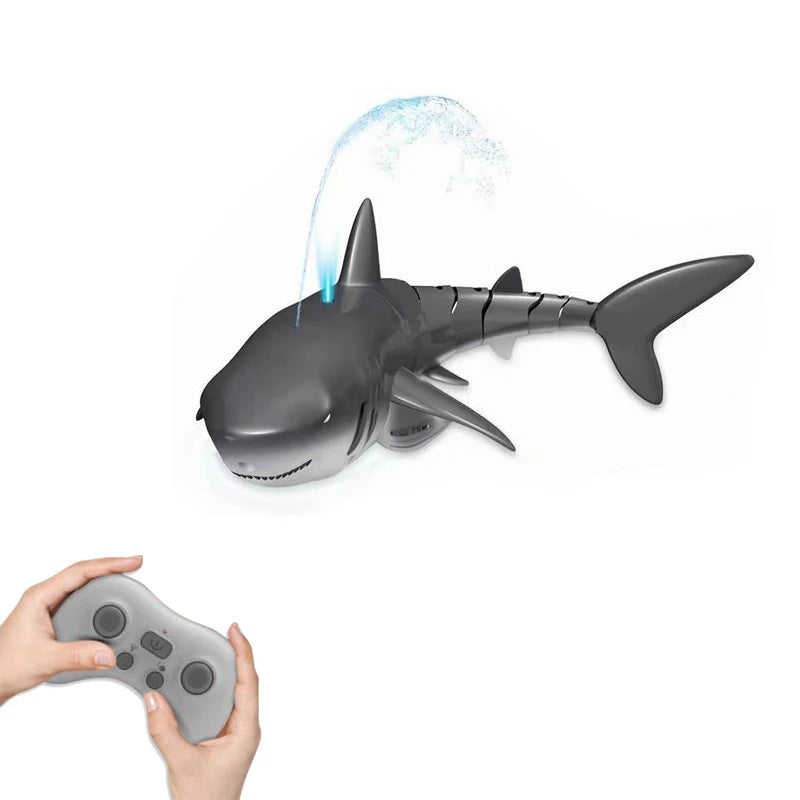 Smart Rc Shark whale Spray Water Toy Remote Controlled Boat ship Submarine Robots Fish Electric Toys for Kids Boys baby Children by Tech-Home Store