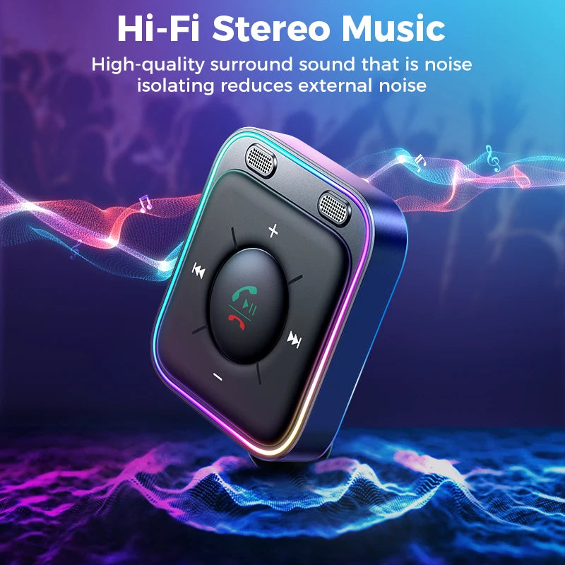 Joyroom Bluetooth 6.0 Wireless Receiver Car Adapter Enhanced Dual Mics ENC Noise Cancellation 3.5mm AUX Car Bluetooth Receiver by Tech-Home Store