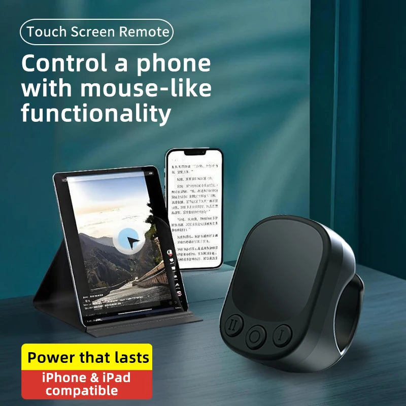 Mouse Ring Remote Control with Touchpad,Smart Automatic Screen Clicker Device，Continuous Clicker，Scrolling Ring Remote Control S by Tech-Home Store