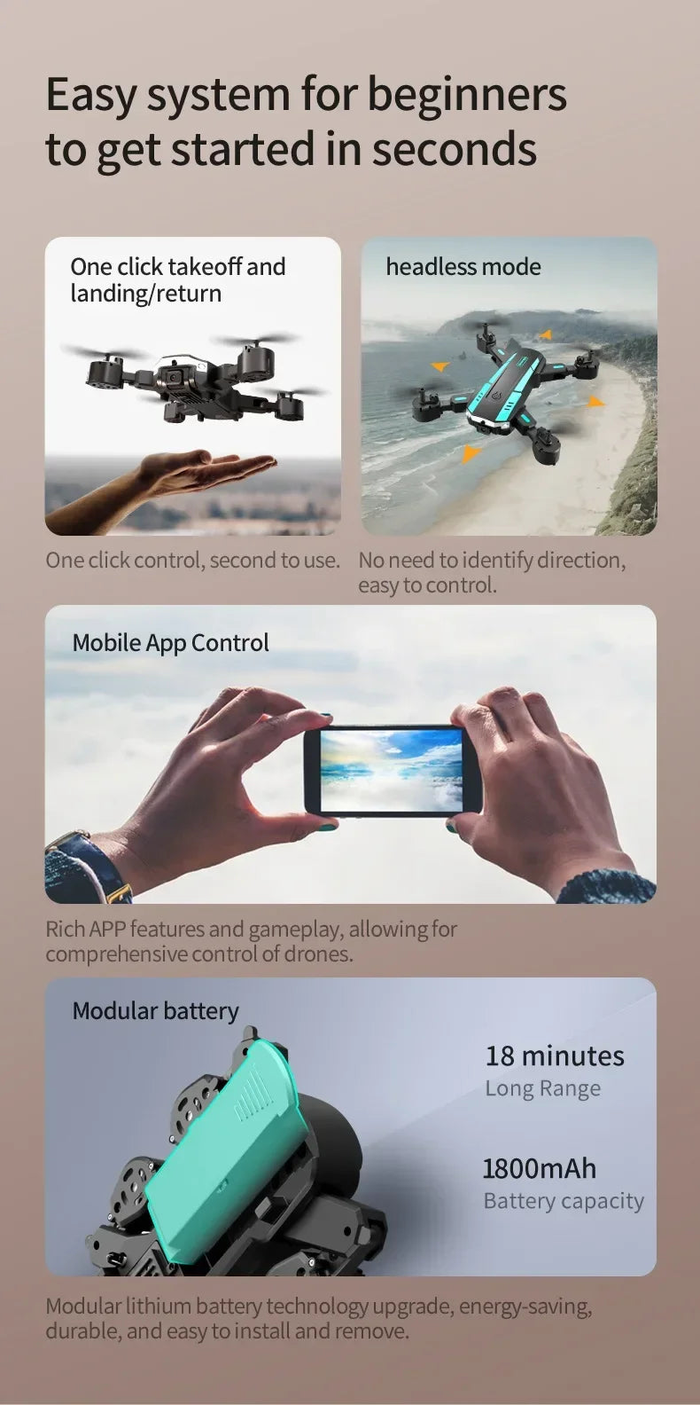 NovaTech G6 Drone - Dual Camera 5G Live Streaming Foldable GPS Quad With Obstacle Avoidance by Tech-Home Store