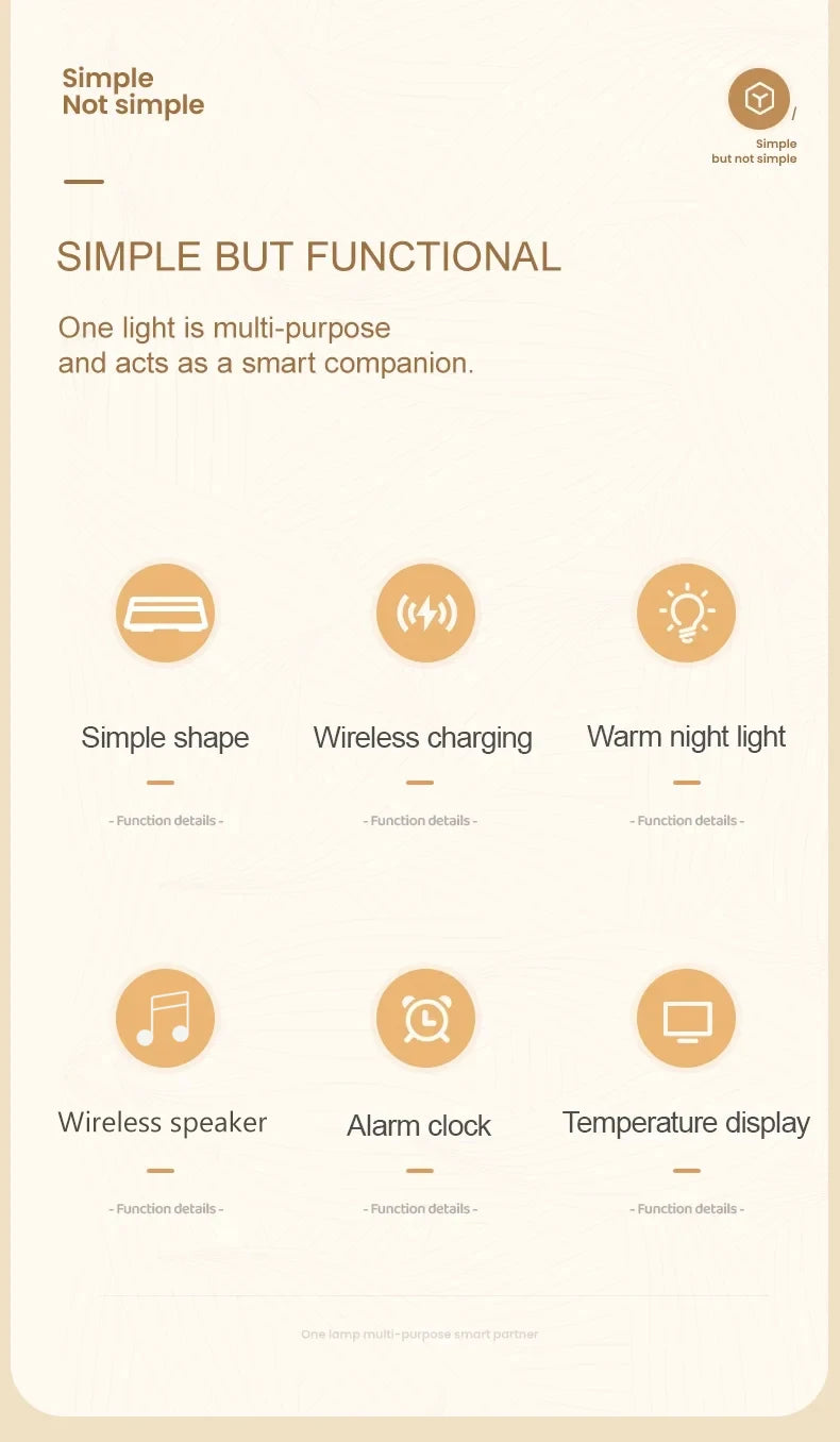 6-in-1 Smart Alarm Clock - 15W Wireless Charger, Bluetooth Speaker, FM Radio, Dual Alarm, USB Charger & RGB Night Light by Tech-Home Store