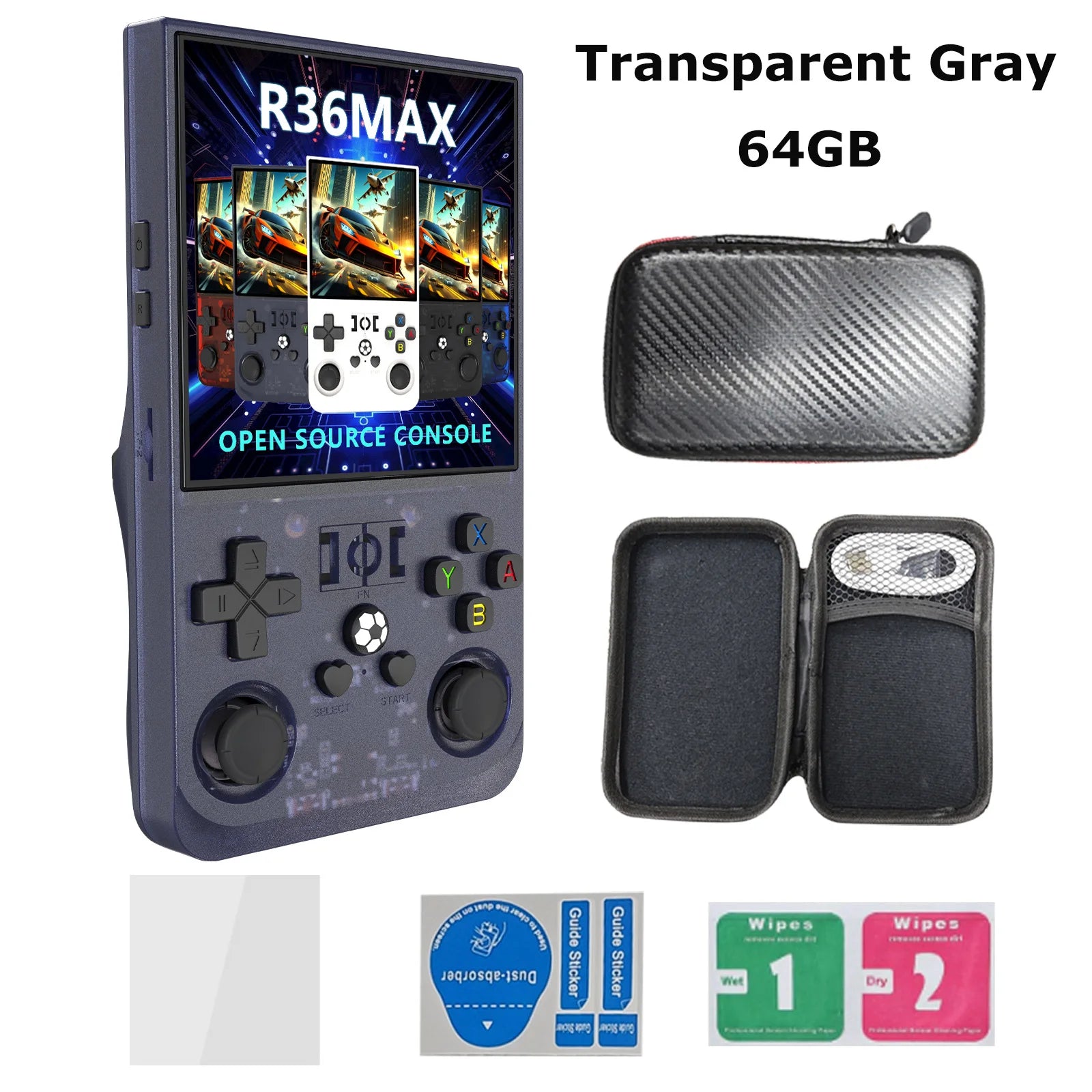 R36 Max Console Handheld Game Players 4inch IPS Screen Open Source Console Retro Pocket Video Player 64G/128G Up to 22000+ Games by Tech-Home Store