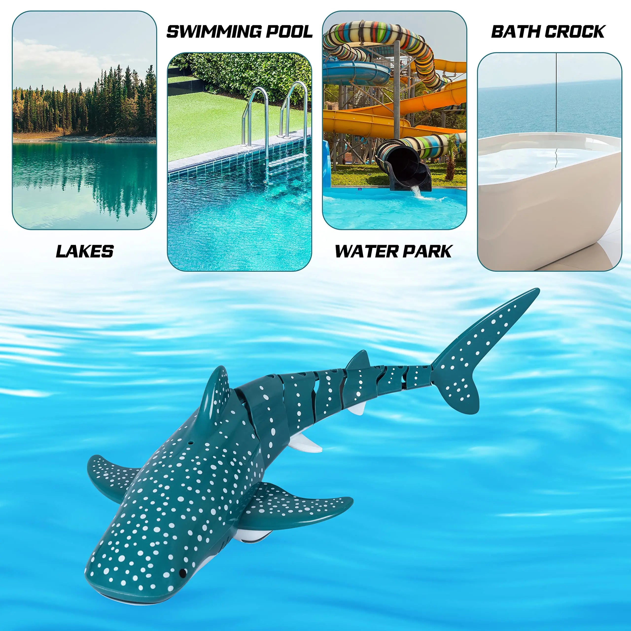 Smart Rc Shark whale Spray Water Toy Remote Controlled Boat ship Submarine Robots Fish Electric Toys for Kids Boys baby Children by Tech-Home Store