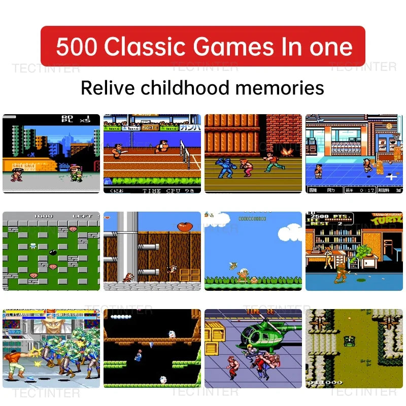 2.4Inch Retro Portable Mini Handheld Game Player 8 Bit Video Game Console Built-in 500 Games Gameboy For Kid Gift by Tech-Home Store