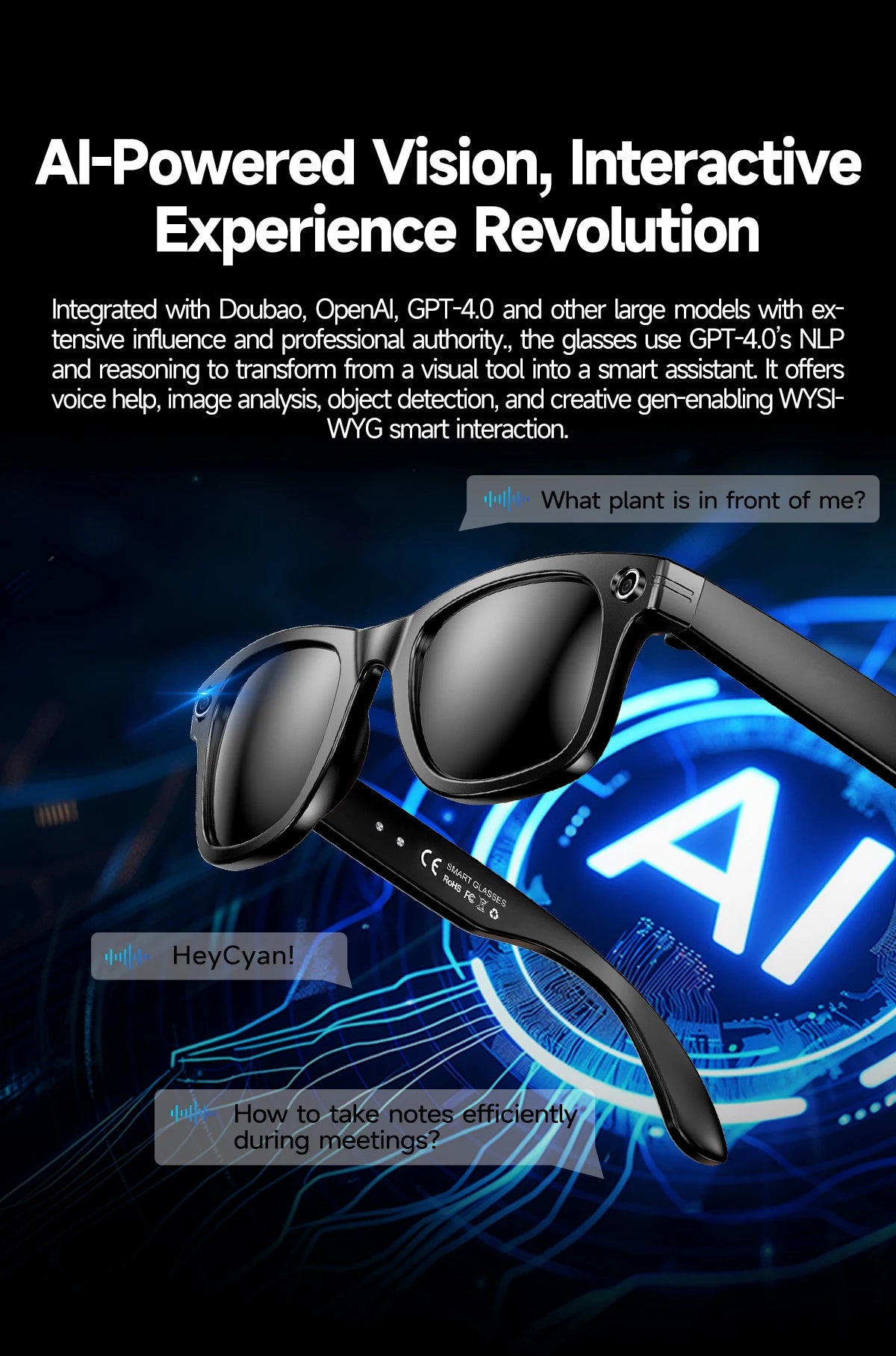 New 800W Camera AI Glasses Men Color-Changing Smart Translation Glasses Photo Video Recording Waterproof Call Smart Sunglasses by Tech-Home Store
