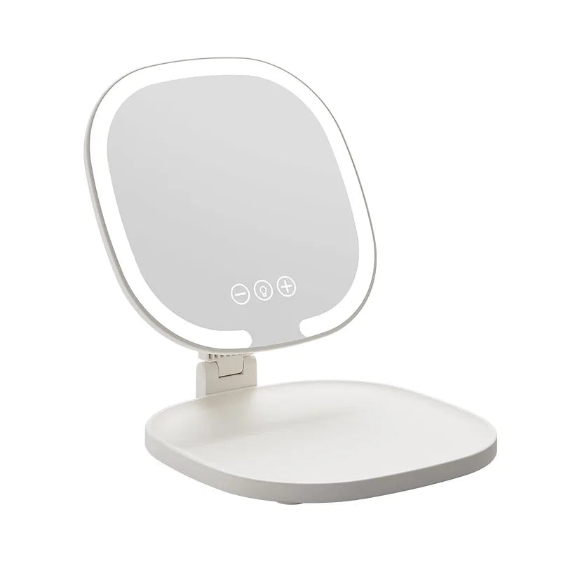 Foldable Three Color LED Light Makeup Mirror by Tech-Home Store