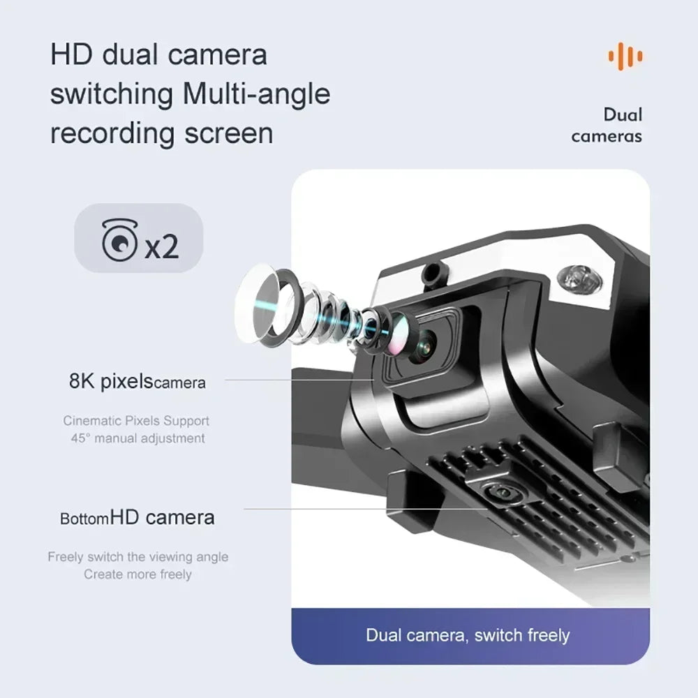 NovaTech G6 Drone - Dual Camera 5G Live Streaming Foldable GPS Quad With Obstacle Avoidance by Tech-Home Store