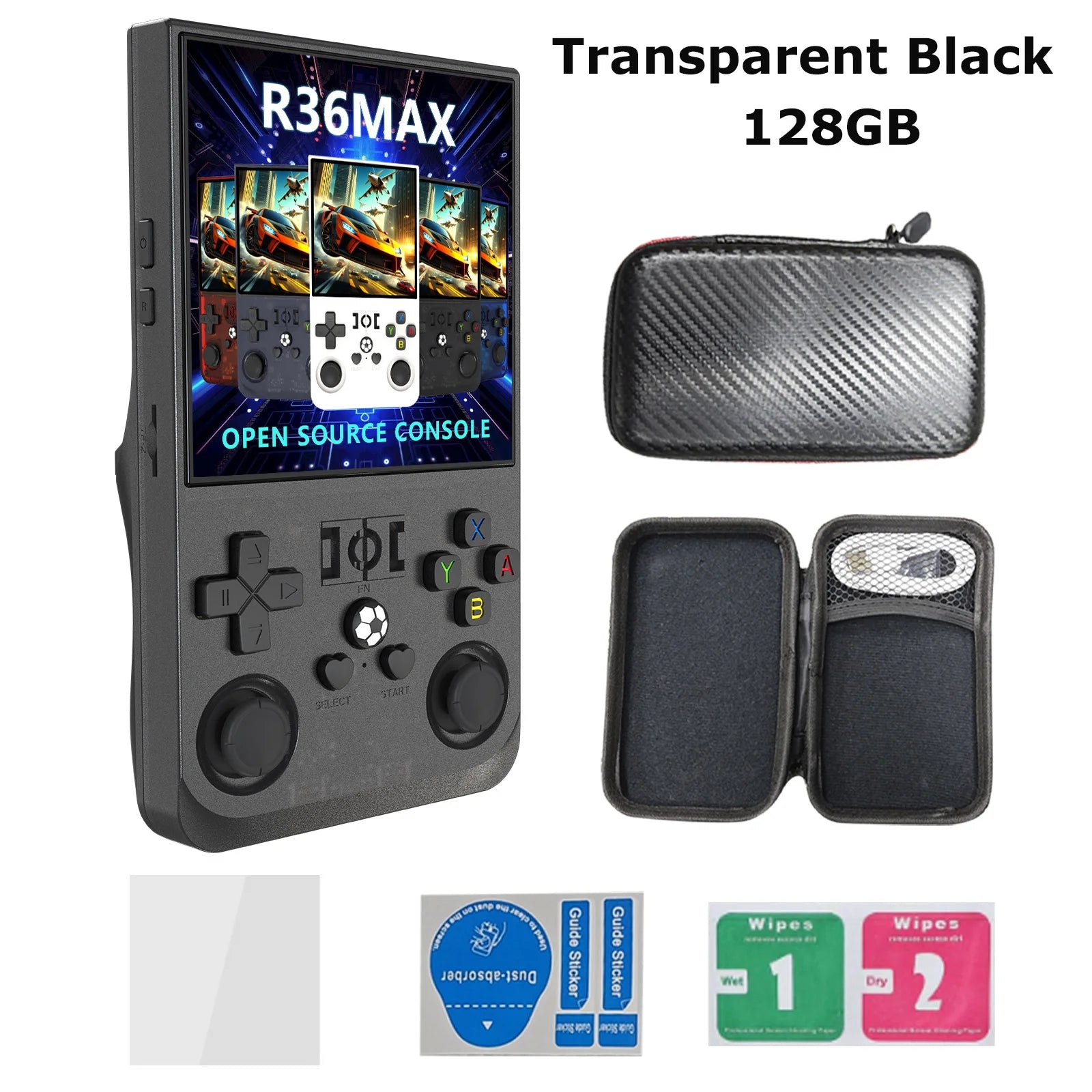 R36 Max Console Handheld Game Players 4inch IPS Screen Open Source Console Retro Pocket Video Player 64G/128G Up to 22000+ Games by Tech-Home Store