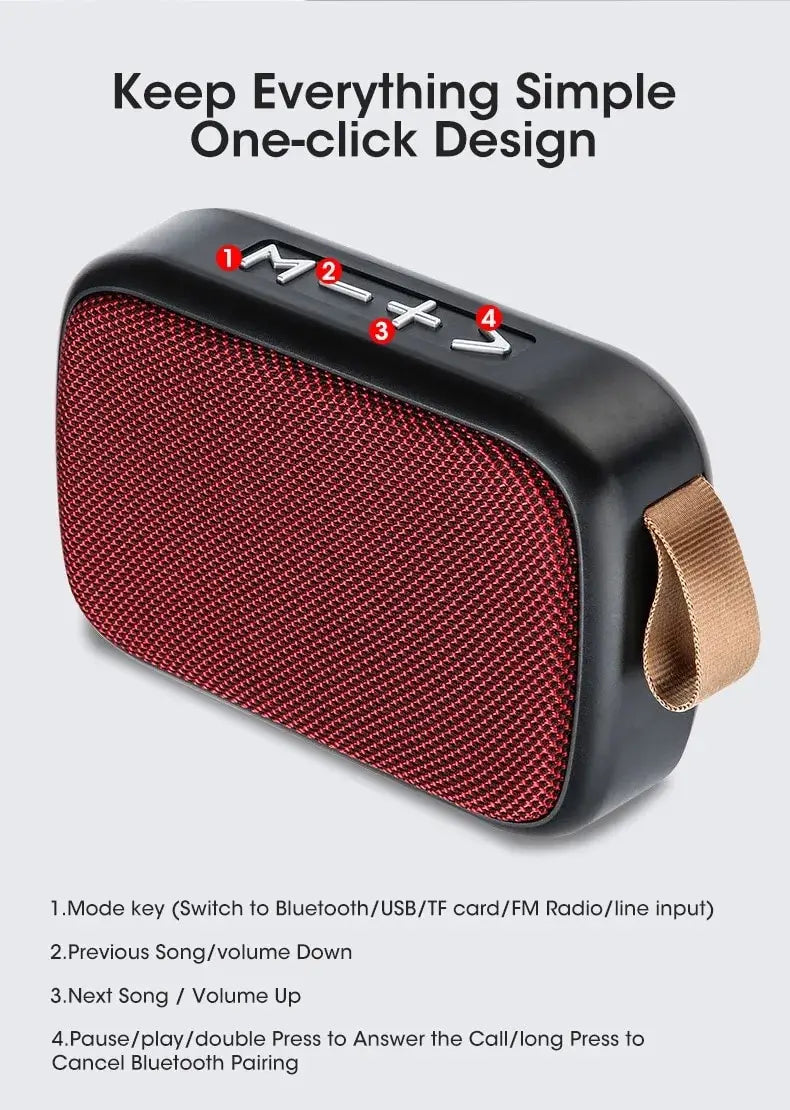 NovaWave Outdoor Portable Wireless Speaker - Versatile 3W Bluetooth Speaker With Built-In Battery And FM Radio by Tech-Home Store