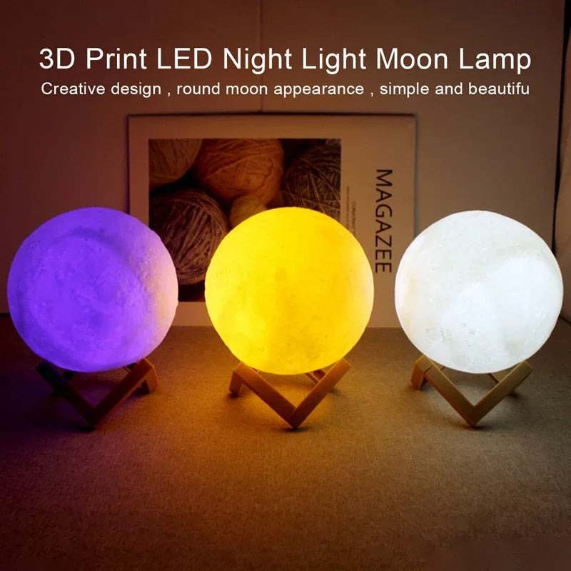 Book Light LED Moon Light Galaxy Light, Moon Night Light by Tech-Home Store