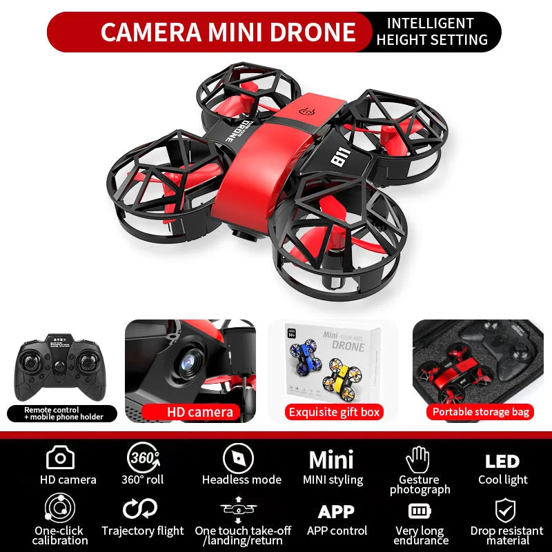 Dowellin D12 Drone Mini Remote Control Aircraft - Ultralight 35g With Dual HD Cameras For Easy Indoor Flying by Tech-Home Store