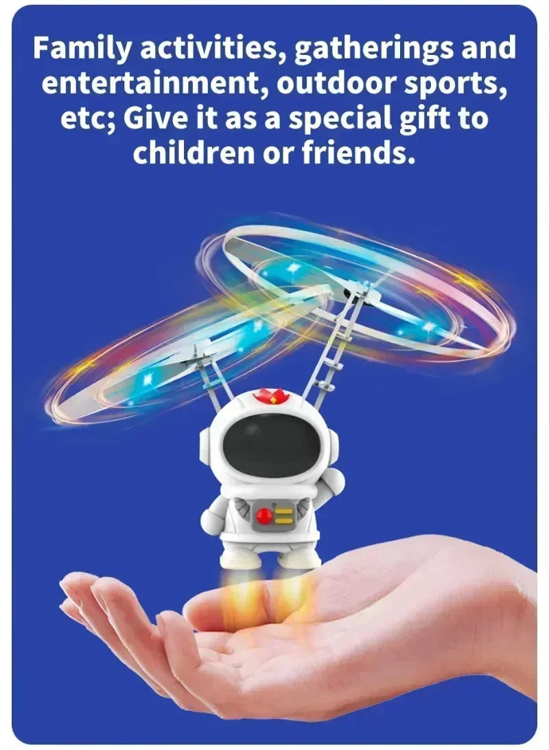 GlowHover Levitating Luminous Flying Robot Astronaut - Hand Controlled Glow Hovering Drone For Kids Ages Five And Up by Tech-Home Store