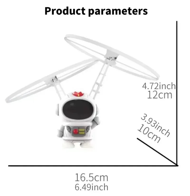 GlowHover Levitating Luminous Flying Robot Astronaut - Hand Controlled Glow Hovering Drone For Kids Ages Five And Up by Tech-Home Store
