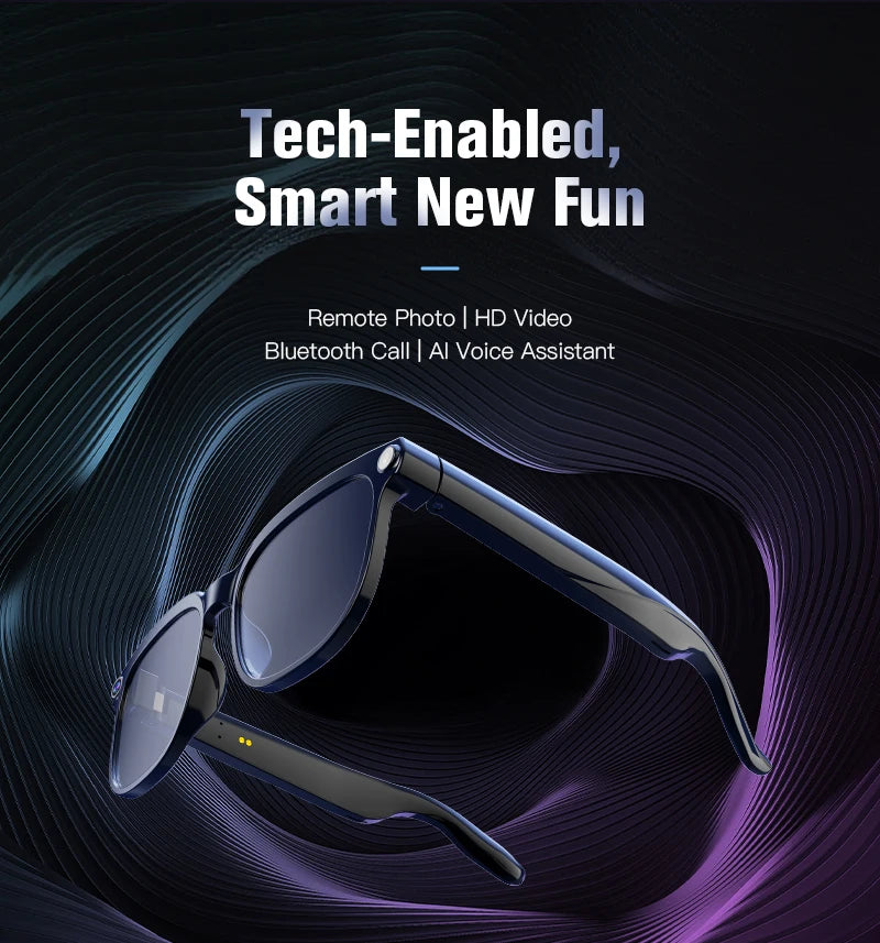 VisionTech NovaSight 4K 8MP Smart Glasses - Real Time Translation Over 150 Languages With ChatGPT AI by Tech-Home Store