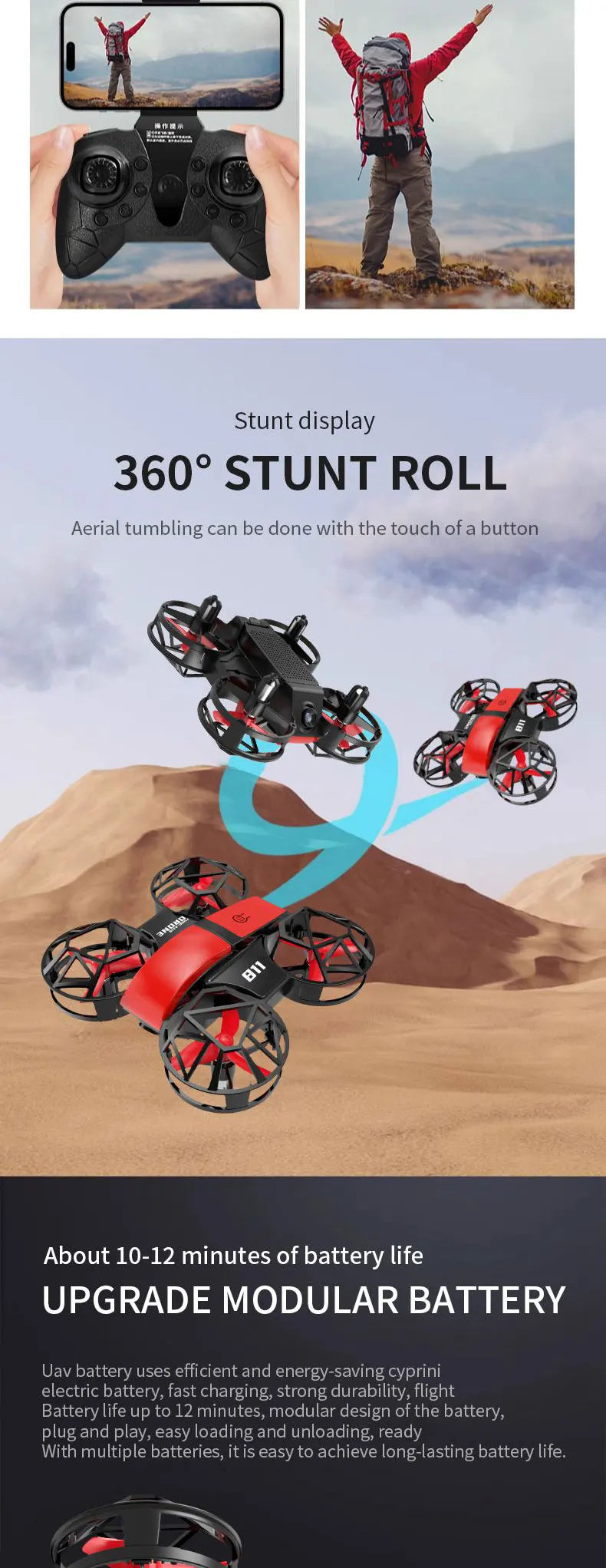 Dowellin D12 Drone Mini Remote Control Aircraft - Ultralight 35g With Dual HD Cameras For Easy Indoor Flying by Tech-Home Store