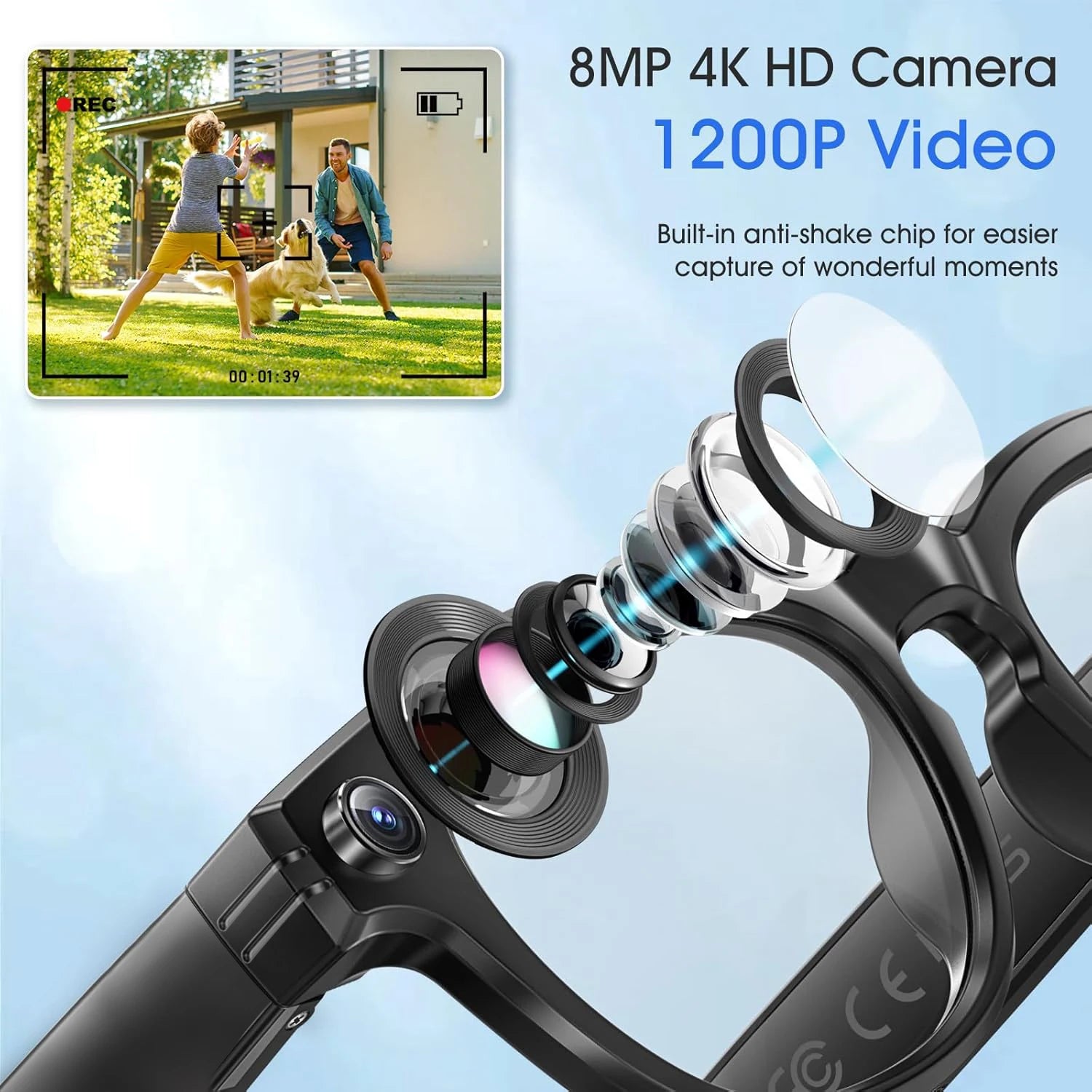 New 800W Camera AI Glasses Men Color-Changing Smart Translation Glasses Photo Video Recording Waterproof Call Smart Sunglasses by Tech-Home Store