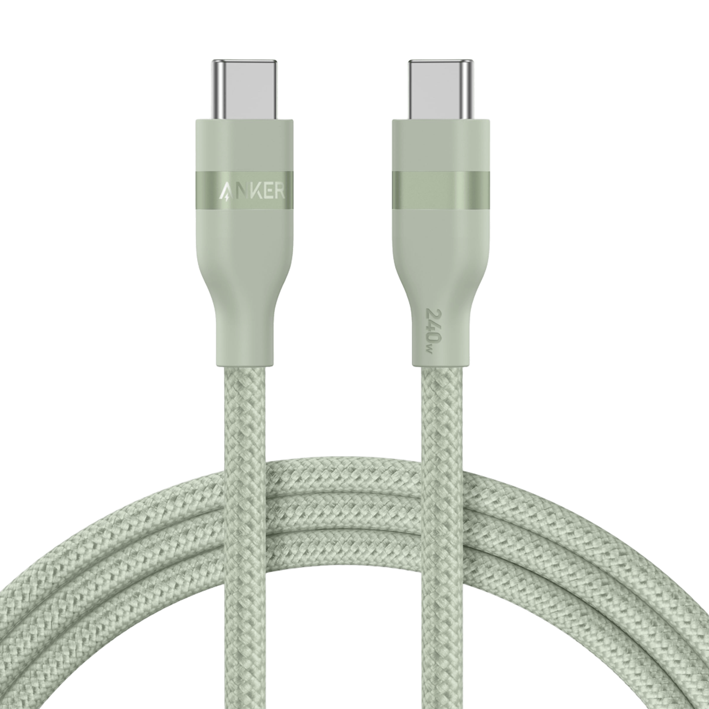 Anker USB-C to USB-C Cable 3 Ft and 6 Ft 240W Upcycled Braided - High Power USB-C Cable for Fast Charging by Anker