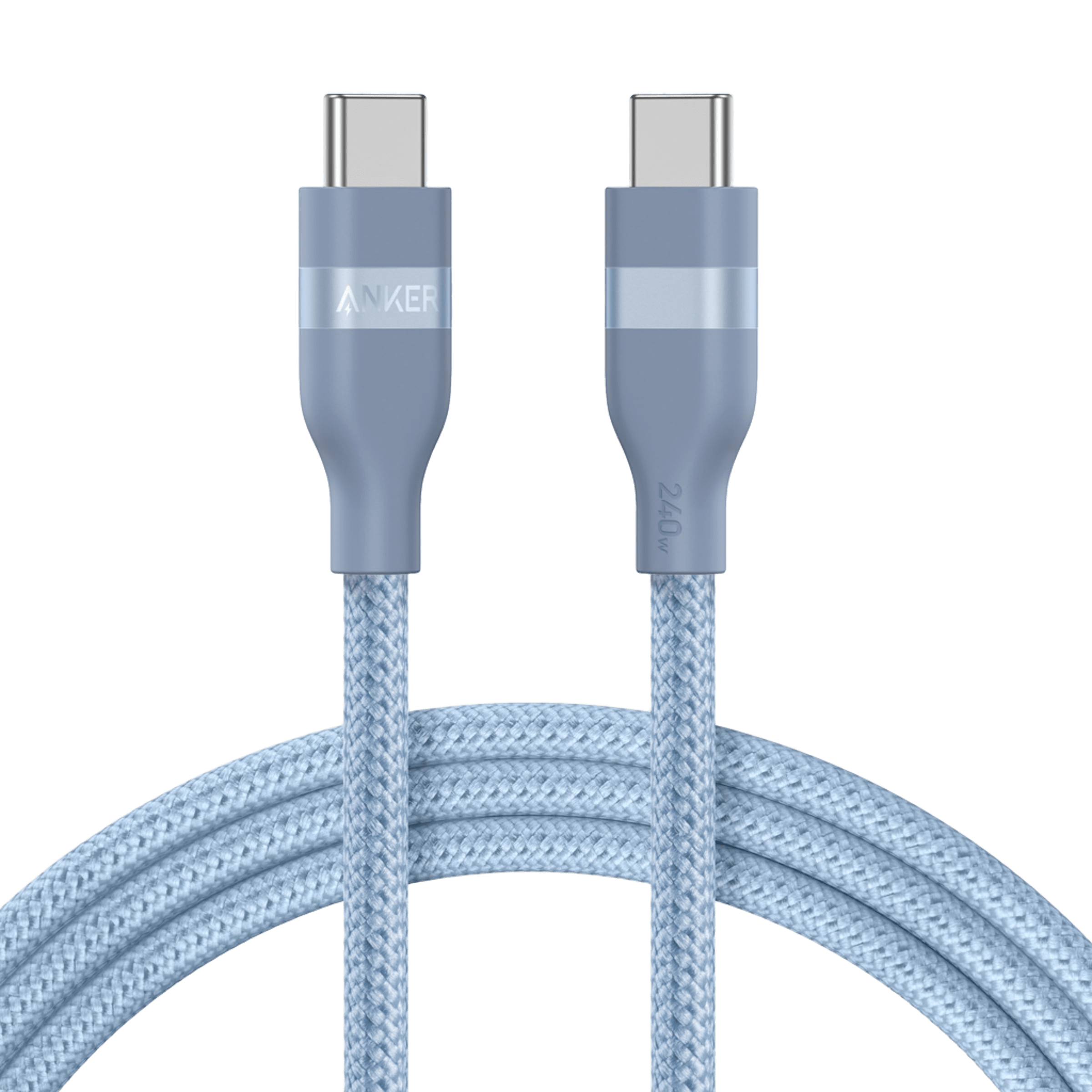 Anker USB-C to USB-C Cable 3 Ft and 6 Ft 240W Upcycled Braided - High Power USB-C Cable for Fast Charging by Anker