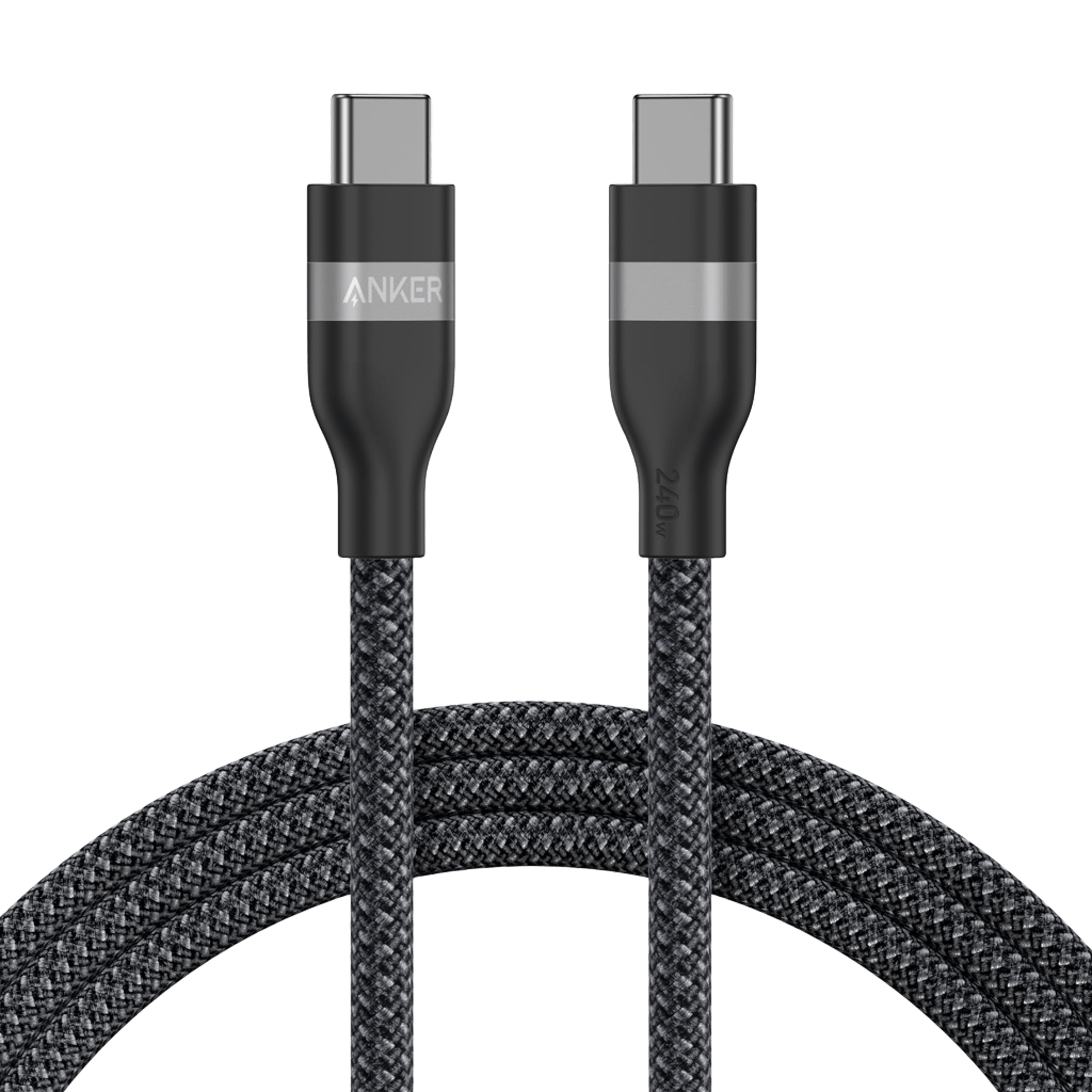 Anker USB-C to USB-C Cable 3 Ft and 6 Ft 240W Upcycled Braided - High Power USB-C Cable for Fast Charging by Anker