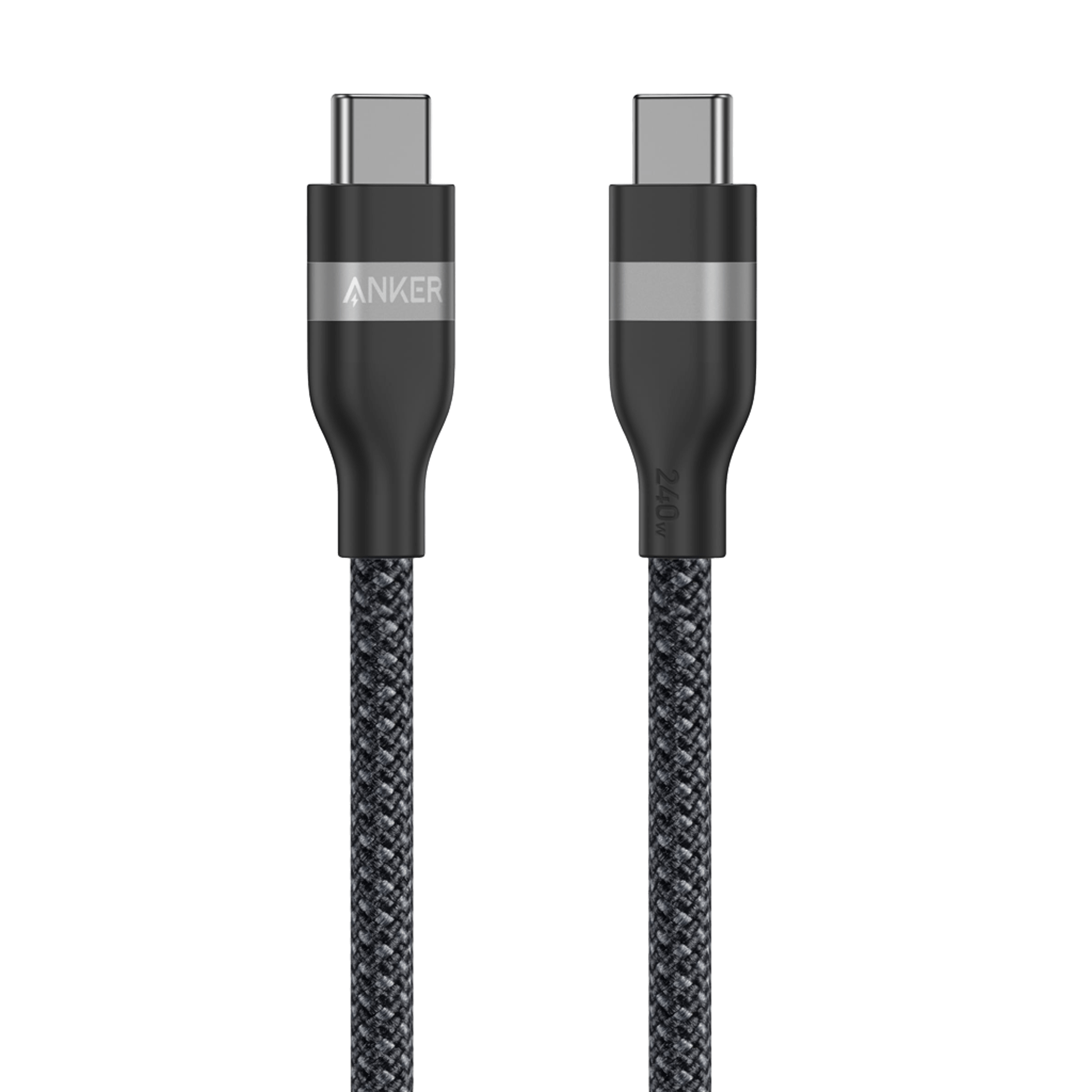 Anker USB-C to USB-C Cable 3 Ft and 6 Ft 240W Upcycled Braided - High Power USB-C Cable for Fast Charging by Anker