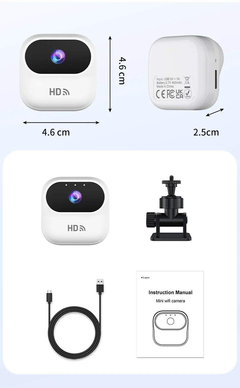 Ourlife A800 Mini Camera 1080P WiFi Smart Home Security Camera Monitor Camcorders Video Surveillance Camera With Motion Tracking by Tech-Home Store