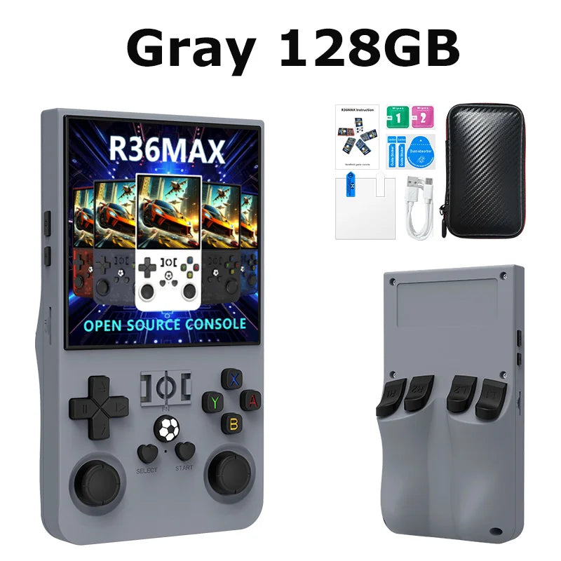 R36 Max Console Handheld Game Players 4inch IPS Screen Open Source Console Retro Pocket Video Player 64G/128G Up to 22000+ Games by Tech-Home Store