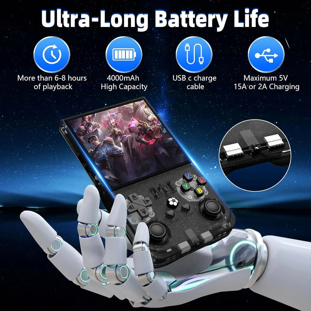 R36 Max Console Handheld Game Players 4inch IPS Screen Open Source Console Retro Pocket Video Player 64G/128G Up to 22000+ Games by Tech-Home Store