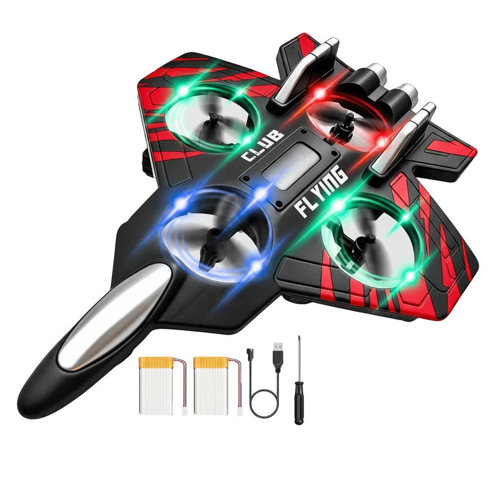 Remote Control RC Airplane With LED 360 Flip Stunt EPP Foam Jet Drone Toy by Tech-Home Store